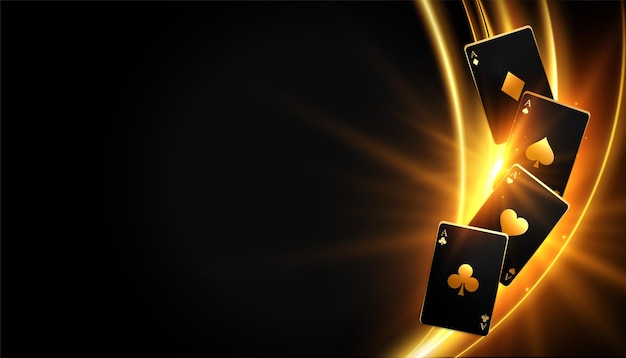 Gambling ace card dark background with text space and light effect | Free  Vector